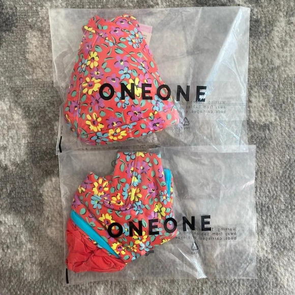 NWT OneOne Swimwear Bikini SET Cossies Red Floral Jesse Kameron Padded Swimsuit - Picture 7 of 9